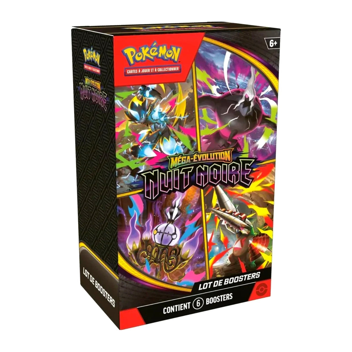 Pokémon - Lot de 6 Boosters : Méga-Évolution Nuit Noire