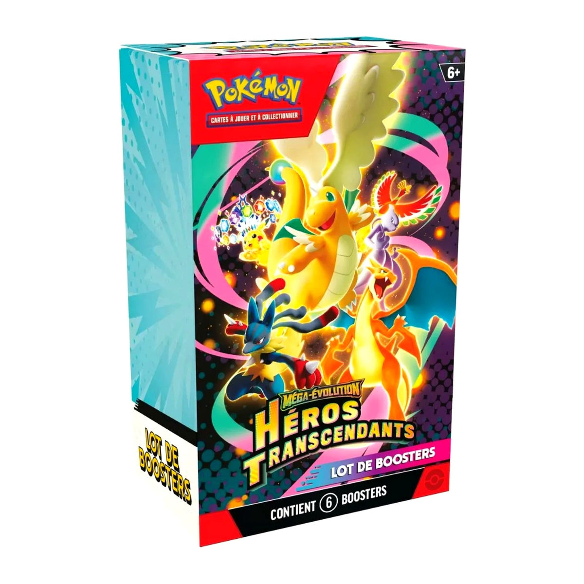 Pokémon - Lot de 6 Boosters : Méga-Évolution Héros Transcendants